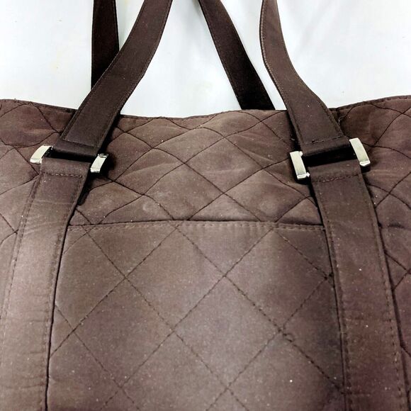 Dove Brand Vintage Quilted Tote Diaper Bag Brown Hobo - Picture 3 of 16